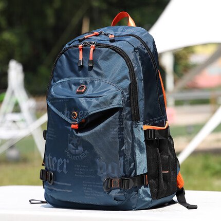 斯帕曼大容量时尚双肩包男2023新款户外男士背包旅行包牛津布登山包书包 宝蓝色