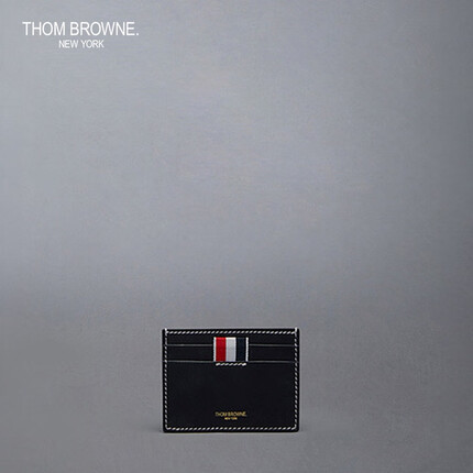 THOM BROWNE【新品】 2023早秋小牛皮单面卡夹 海军蓝色 O/S