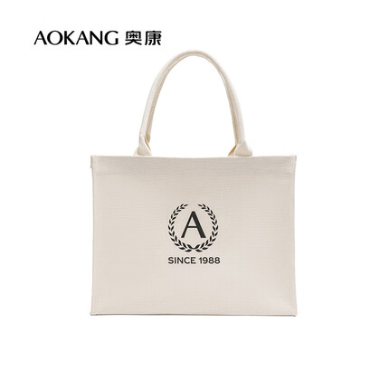 奥康复古慵懒风帆布袋大容量购物袋子帆布包单肩包生日礼物送男友爸爸