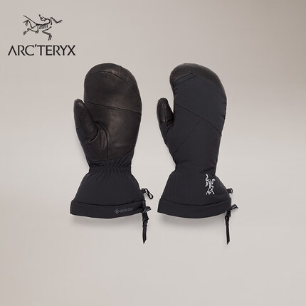 ARC’TERYX始祖鸟 FISSION SV GORE-TEX 防水 男女同款 滑雪手套 Black/Infrared/黑色/赭褐红 S