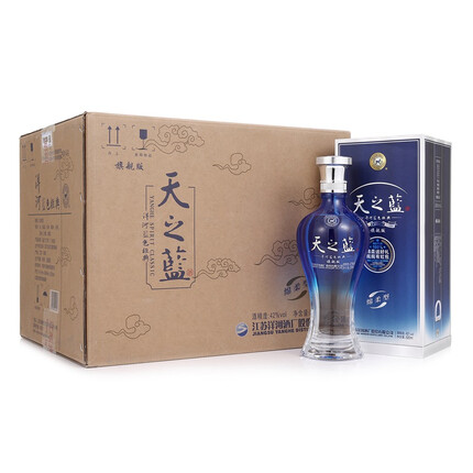 洋河 蓝色经典 天之蓝 浓香型白酒 42度 520ml*6瓶 整箱装 绵柔浓香型
