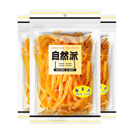 自然派【番薯条300g*3袋】红薯干地瓜干番薯蜜饯果脯果干休闲零食小吃 番薯条300g*3袋