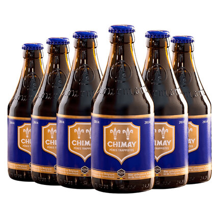 智美（Chimay）蓝帽啤酒 修道士精酿 啤酒 330ml*6瓶 比利时进口