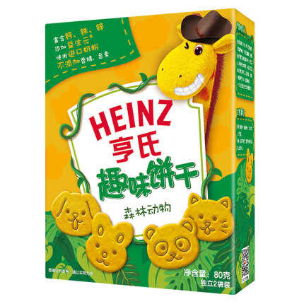 亨氏 (Heinz) 宝宝零食儿童趣味饼干(3岁以上适用)