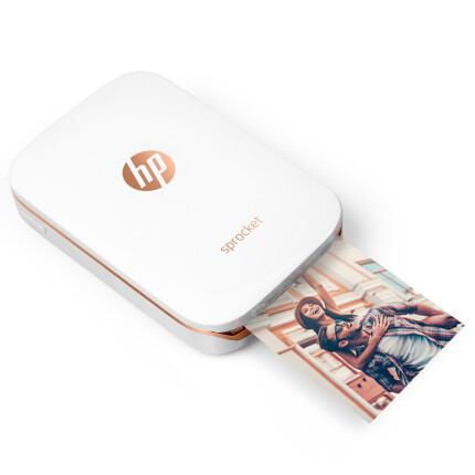 惠普（HP）小印Sprocket 100(白) 手机口袋照片打印机 年会礼品 圣诞节日礼物 蓝牙连接 手账必备