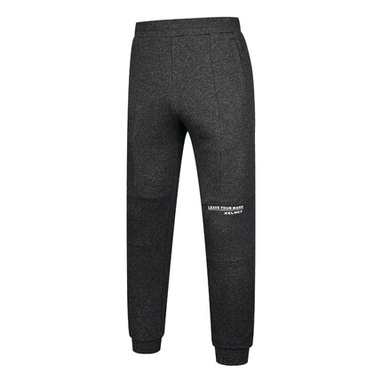 卡尔美 秋冬卫裤男保暖收口运动休闲长裤3881338 深麻灰 S