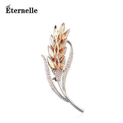 Eternelle法国永恒气质麦穗胸饰女高档大衣配饰品别针扣胸针生日礼物 香槟色