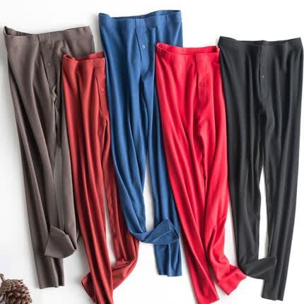 意芬（Arachne）三倍亲肤恒温德绒保暖裤男士发热内衣秋裤男中青年内穿衬裤单件 黑色 170(L)