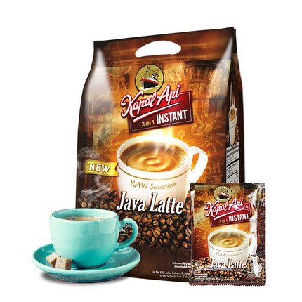 火船印尼 火船牌三合一速溶咖啡 火船爪哇拿铁咖啡 醇香浓郁奶香500g