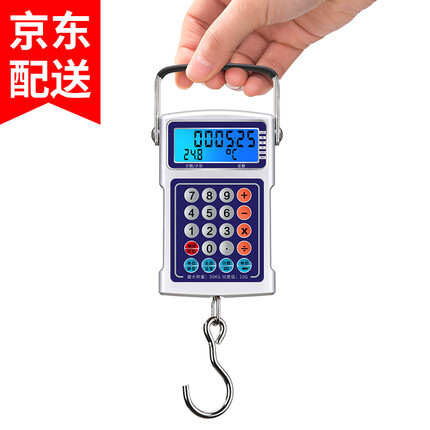 酷贝 手提秤电子称高精度计价秤手提电子秤挂钩秤家用食品称重器50公斤便携式弹簧小型勾菜小挂称快递精准 升级推荐款