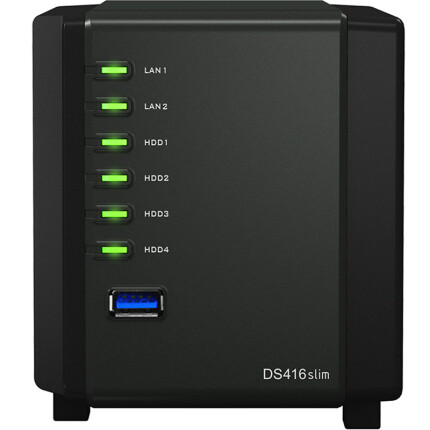 群晖（Synology）DS416slim 可支援4颗2.5寸硬盘的 NAS网络存储服务器 （无内置硬盘）