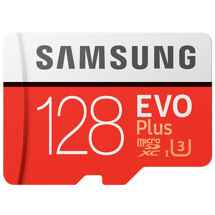 三星(SAMSUNG)存储卡128GB 读速100MB/s 写速90MB/s 4K Class10 高速TF卡(Micro SD卡)红色plus升级版