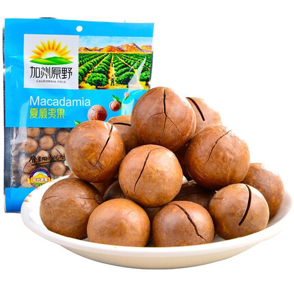 加州原野夏威夷果228g/袋 坚果炒货休闲小零食