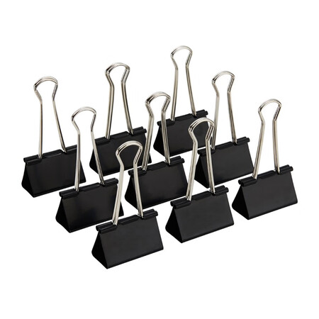 晨光(m&g)eplus黑色长尾夹金属票据夹中大号燕尾夹50mm(盒装)1盒