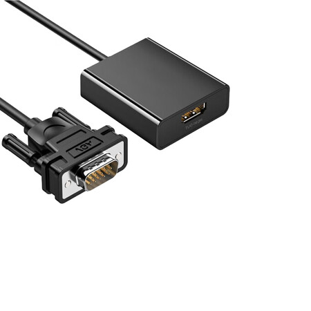 huawei vga公转hdmi母高清视频转接线转接头电脑连接电视投影仪0.3米