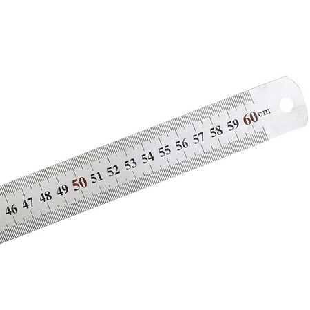 益美得hh10151不锈钢直尺刻度尺办公制图绘图刻度钢尺毫米钢尺60cm5把