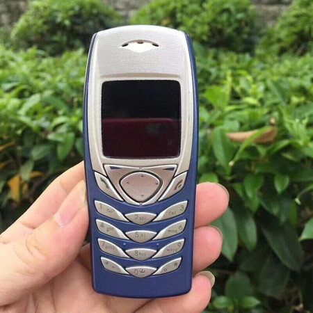 诺基亚6100老款直板按键经典怀旧备用老年人手机浅蓝色移动卡浅蓝色