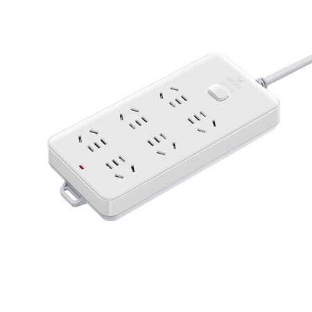 公牛(bull)新国标插座/插线板/插排/排插/接线板/拖线板 6位总控全长