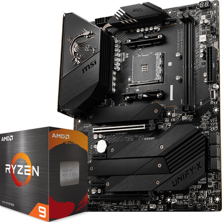 微星 (msi)meg b550 unify-x 暗影板 电脑主板  amd 锐龙9 5900x 处理