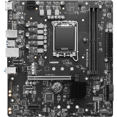 微星（MSI）PRO B760M-B DDR5 游戲電腦主板 支持CPU13400F/14400F/13490F (Intel B760/LGA 1700)