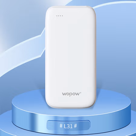 WOPOW 沃品 L31大容量充电宝10000毫安时移动电源超薄小巧适用于苹果华为 白色 10000mAh