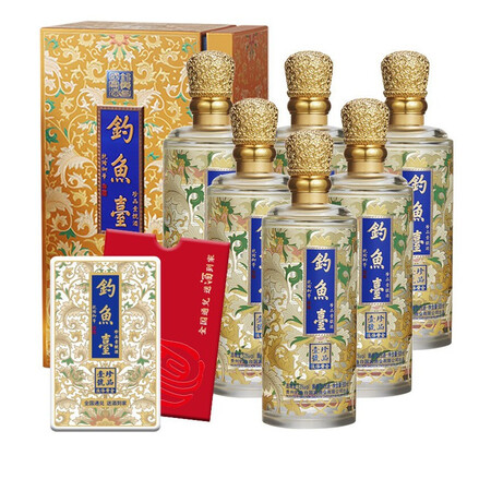 钓鱼台 珍品一号液体黄金 酱香型白酒 53度 500ml 6瓶整箱装