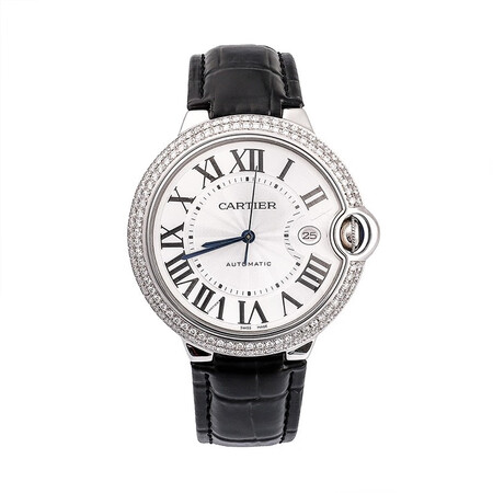 【二手95新】卡地亚蓝气球w69016z4自动机械精钢后镶钻奢侈品男士手表