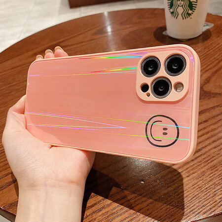 ins超火12promax抖音同款iphone12炫彩玻璃12pro简约ip 苹果12pro粉色