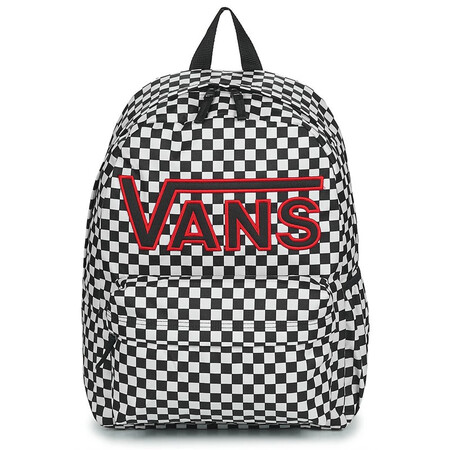 VANS/范斯女包休闲运动户外双肩背包大容量学生书包黑色/白...