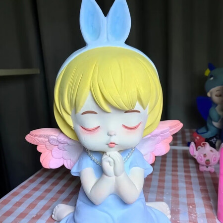 tlxt石膏娃娃涂色颜料公主安妮白模填色白胚非搪胶存钱罐上色彩绘diy