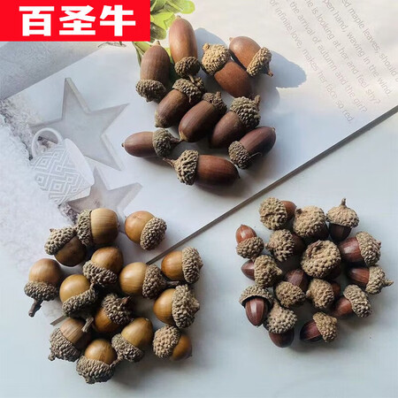 橡子果橡实天然带帽橡果子饰品大橡果野生干花橡碗橡树果装饰摆件 小橡果10个【图片 价格 品牌 报价】-京东