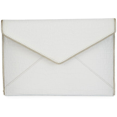 rebecca minkoff奢侈品女包 狮子座压花信封手包 褐色 xxl