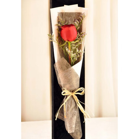 荣郁 红玫瑰鲜花单支礼盒一朵花束情人节小礼品送女友闺蜜公司活动