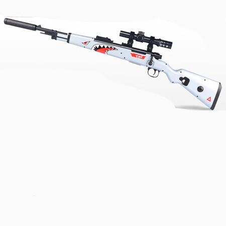 m24抢吃鸡男孩生求真8倍十字镜 大号98k皮肤-鲨鱼 送2万水弹 迷彩带