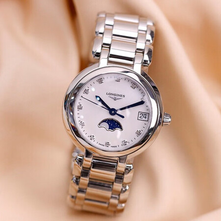 浪琴(longines)女表优雅心月系列石英表自动机械表时尚休闲月像镶钻