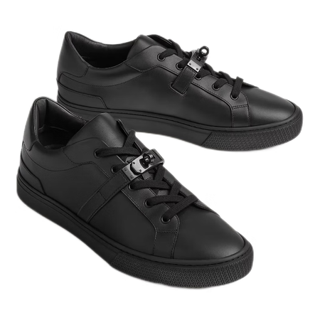 运动鞋休闲鞋板鞋小牛皮鞋凯莉扣系带鞋跑步鞋男鞋 黑色 39【图 