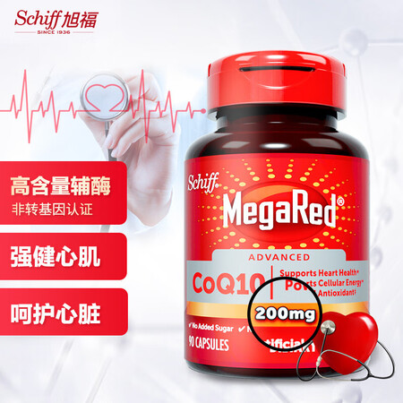 Schiff MegaRed脉拓 辅酶Q10软胶囊片 高浓度...