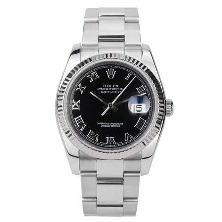 二手95新rolex劳力士116234日志型系列黑盘罗马数字自动机械腕表手表