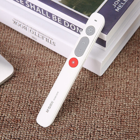 晨光mg文具红光ppt翻页笔投影笔多媒体激光笔演讲笔白色单个装adgn