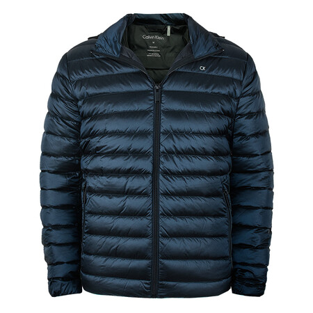 全球购 卡尔文克莱恩(calvin klein)ck羽绒服男 冬季保暖连帽短款羽绒