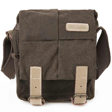 卡登(caden)n1 焰火系列帆布单肩包 棕黄色