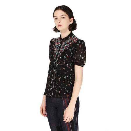 diesel 迪赛 女装 女式短袖衬衫 q00946863 black it 38/us 2