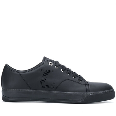 朗雯lanvin 奢侈品男鞋 穿孔徽标板鞋 black 10 9 uk