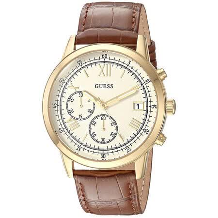 全球购盖尔斯(guess) stainless steel 女士手表u1000g3 gold tone