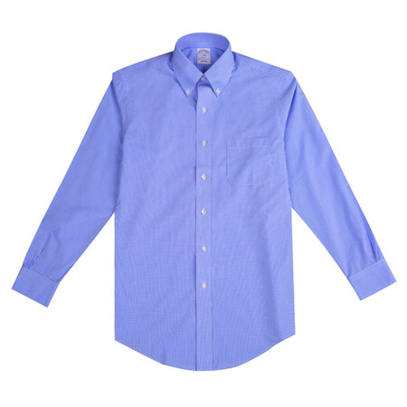 brooks brothers 布克兄弟 男士蓝色格休闲衬衫 00098138/15 32