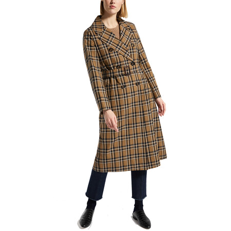 麦丝玛拉maxmara 外套奢侈品 全球购女士时尚新款双排扣纯棉斜纹风衣