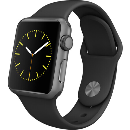 
                                        Apple Watch Sport 智能手表(38毫米深空灰色铝金属表壳搭配黑色运动型表带 MJ2X2CH/A）                