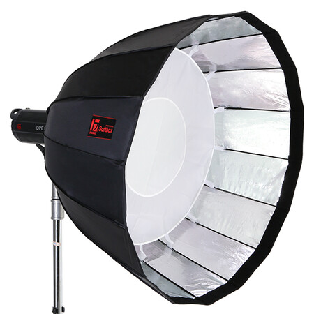金贝90伞型深口柔光箱 补光灯闪光灯摄影灯摄影棚反光伞摄影器材 柔光