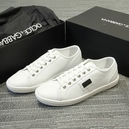 dolce&gabbana 杜嘉班纳男鞋男士运动休闲鞋平底鞋小白鞋 白色 40.5码