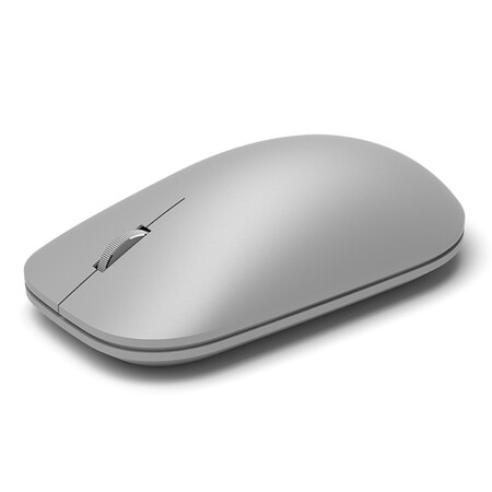 微软 (Microsoft) Modern鼠标 银色 时尚鼠标 增高弧度设计 金属滚轮 蓝牙4.0 蓝影技术 1年续航 办公鼠标